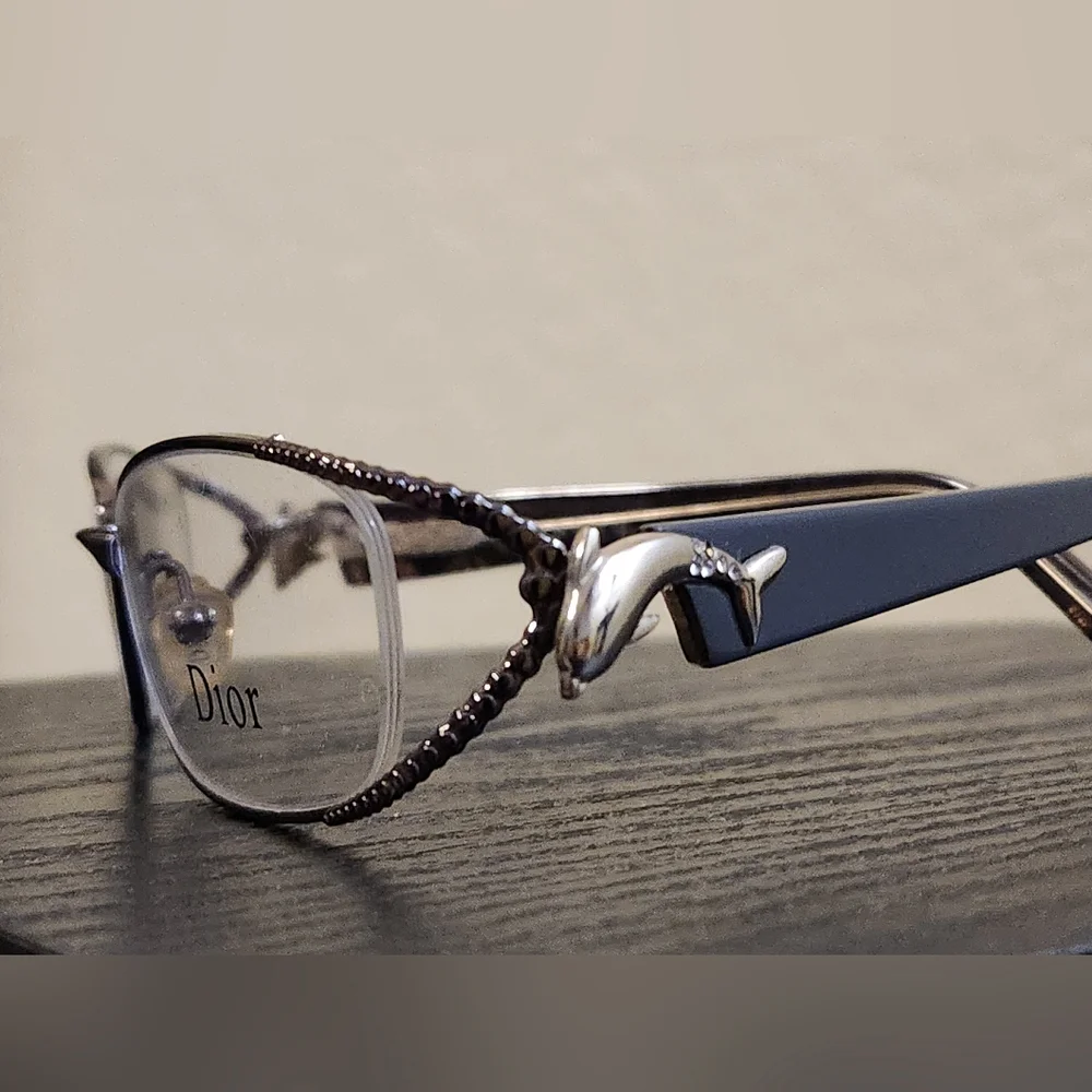 NEW Dior Embellished Multicolor Eyeglass Frame